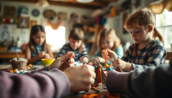 DIY-Schlüsselanhänger Basteln mit Kindern zum Vatertag