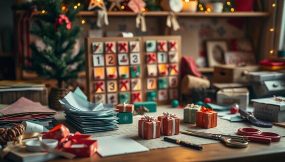 Schritt-für-Schritt Anleitung Adventskalender basteln