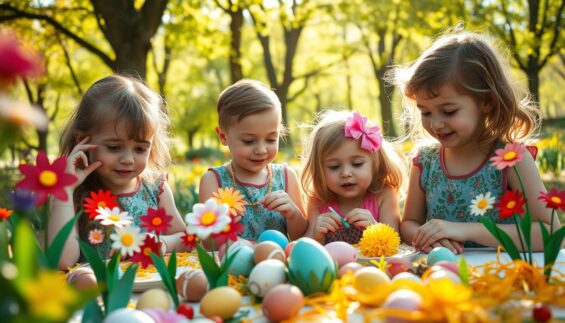 basteln mit Kindern Frühling