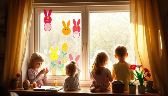 basteln ostern fensterdeko