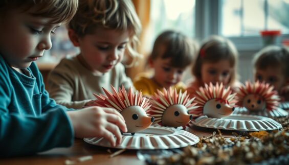 igel basteln mit kindern