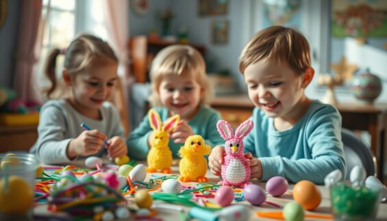 kreative ostern basteln mit kindern 3 jahre