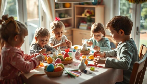 osterdeko mit kindern basteln