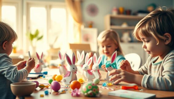 osterhasen basteln mit kindern